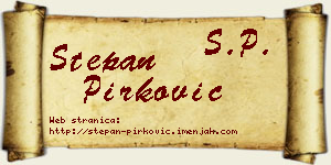 Stepan Pirković vizit kartica